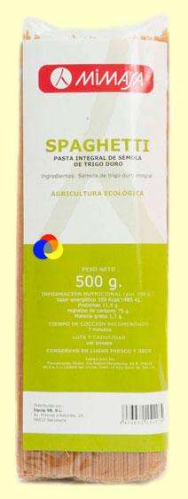 Foto Spaghetti Integrales Ecológico - Mimasa - 500 gramos [8436032151175]